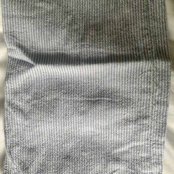 BLUE&WHITE LINEN-LIKE PANTS - Picture 5 of 5